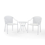 Crosley Palm Harbor 86.50 Inch 3pc Outdoor Wicker Swivel Chair Set - KO70058BR