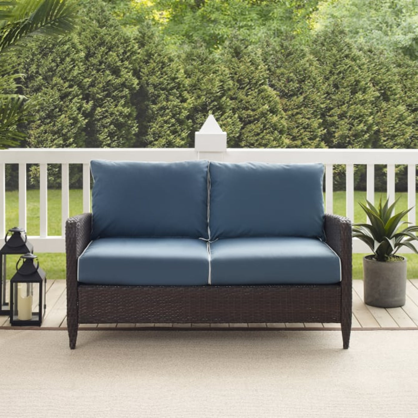 Crosley Kiawah 51 Inch Outdoor Wicker Loveseat - KO70065BR