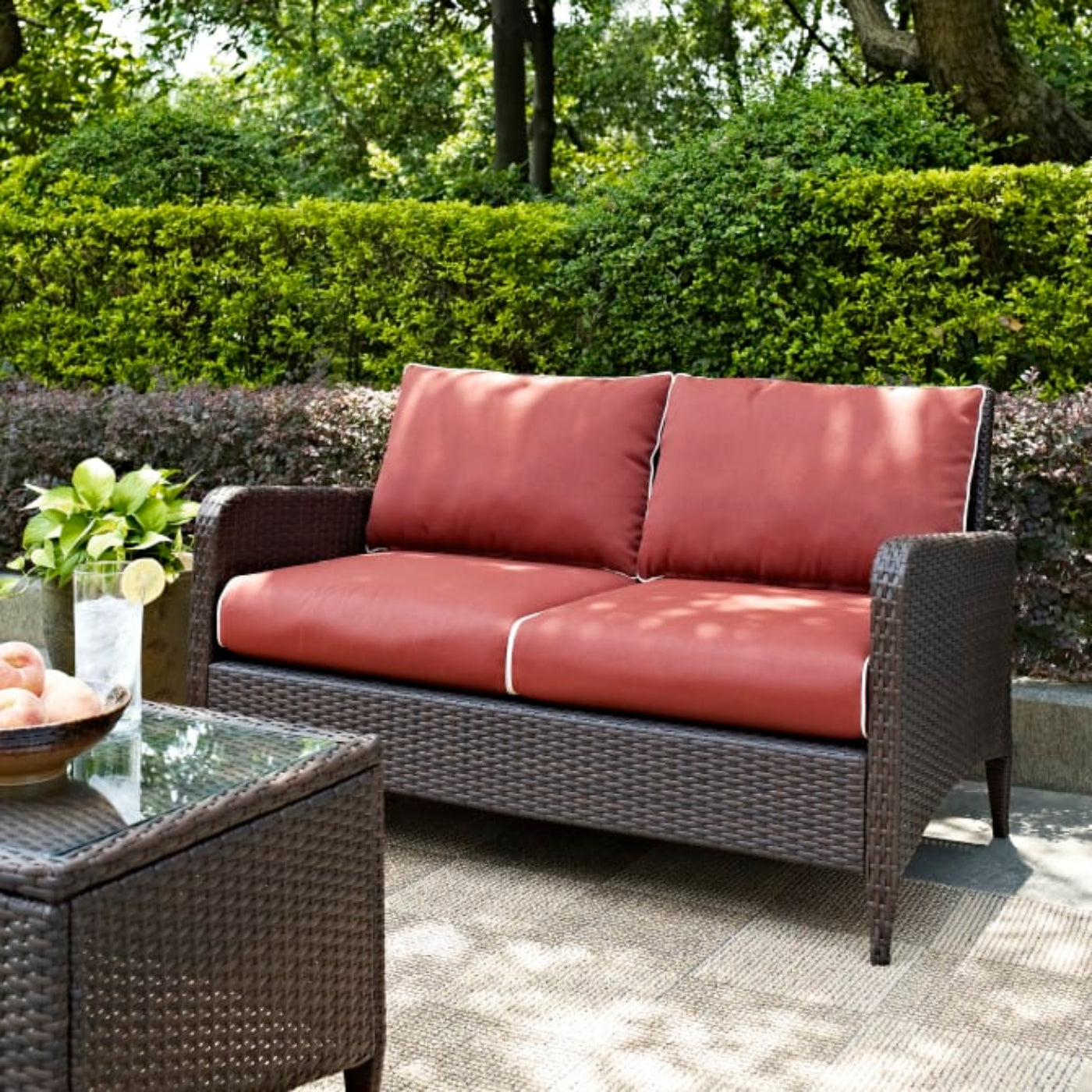 Crosley Kiawah 51 Inch Outdoor Wicker Loveseat - KO70065BR
