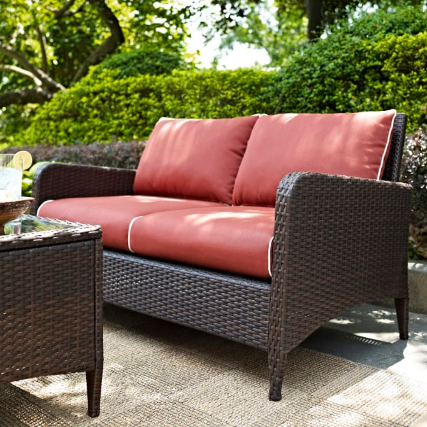 Crosley Kiawah 51 Inch Outdoor Wicker Loveseat - KO70065BR