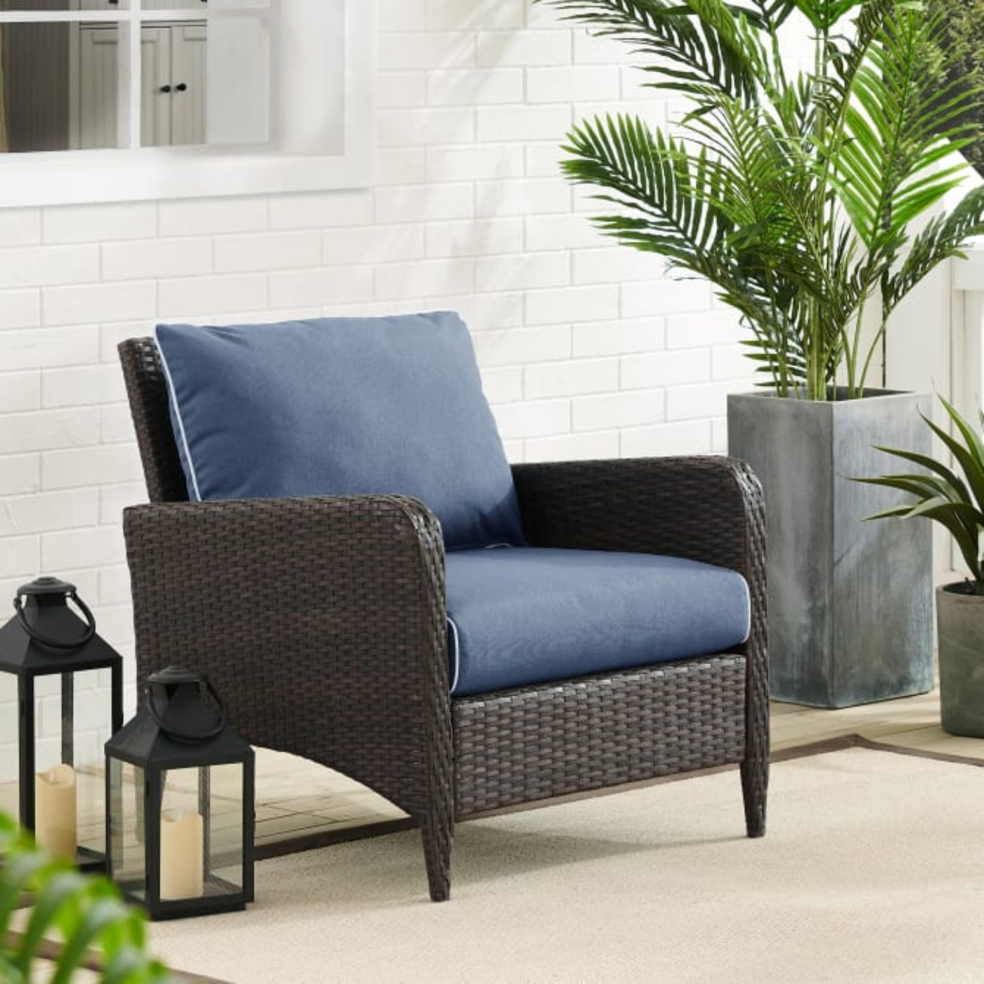 Crosley Kiawah 27 Inch Outdoor Wicker Armchair - KO70066BR