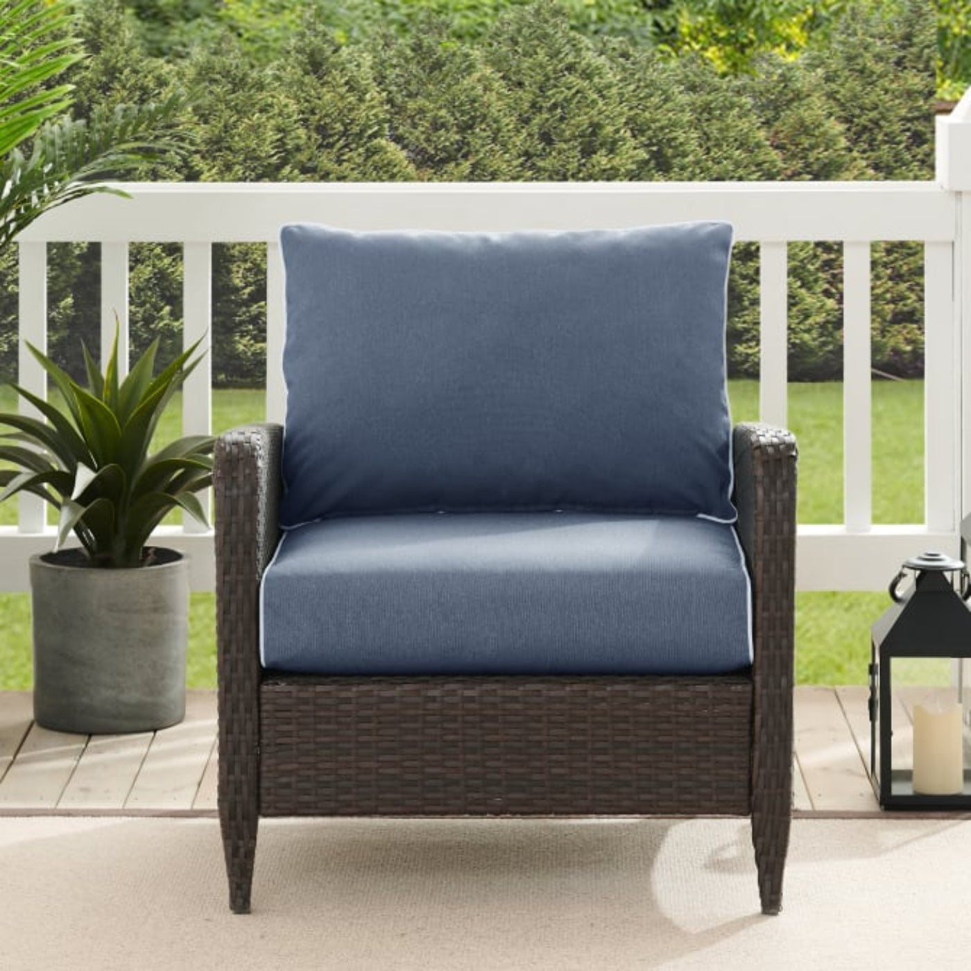 Crosley Kiawah 27 Inch Outdoor Wicker Armchair - KO70066BR