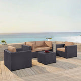 Crosley Biscayne 123.50 Inch 5pc Outdoor Wicker Conversation Set - KO70110BR