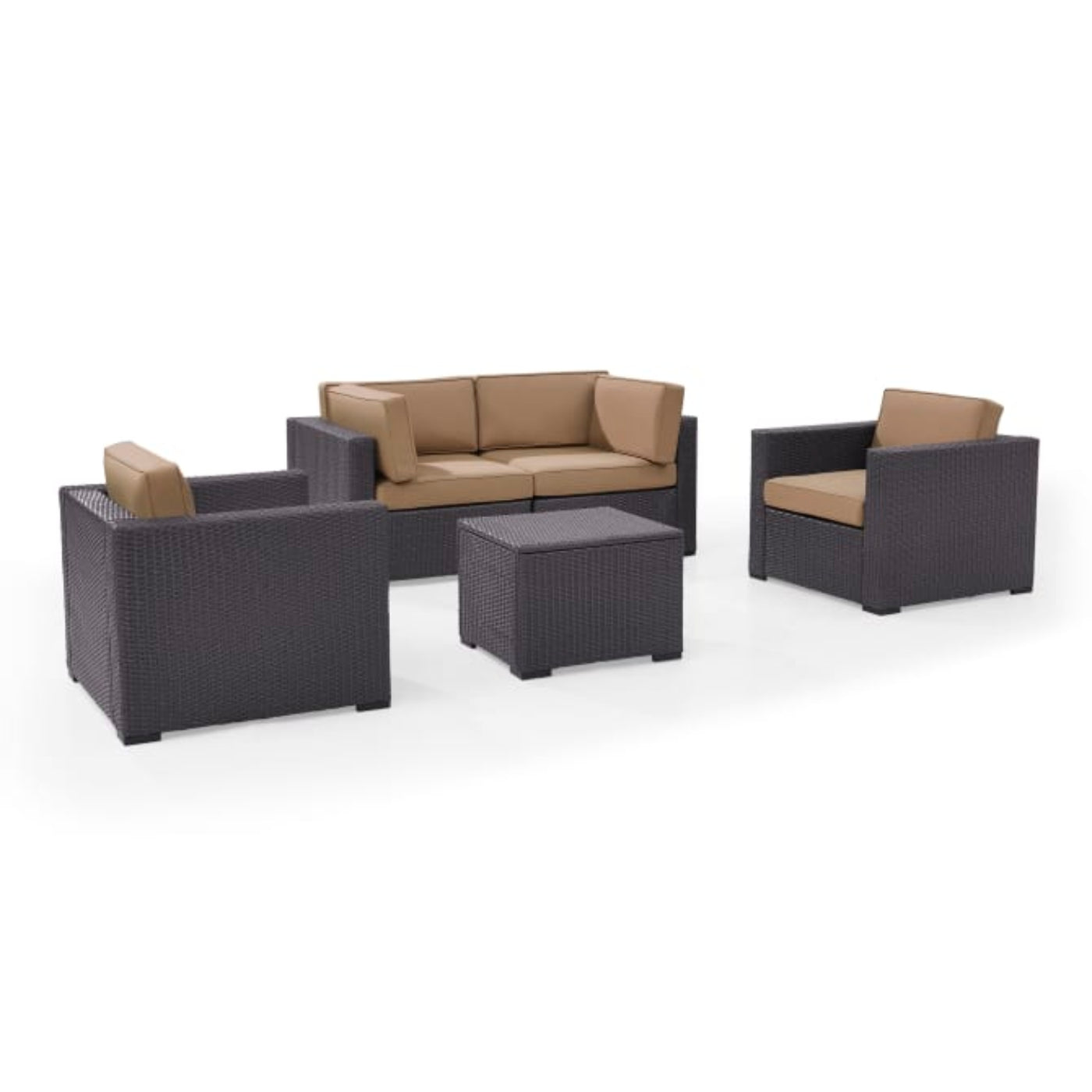 Crosley Biscayne 123.50 Inch 5pc Outdoor Wicker Conversation Set - KO70110BR