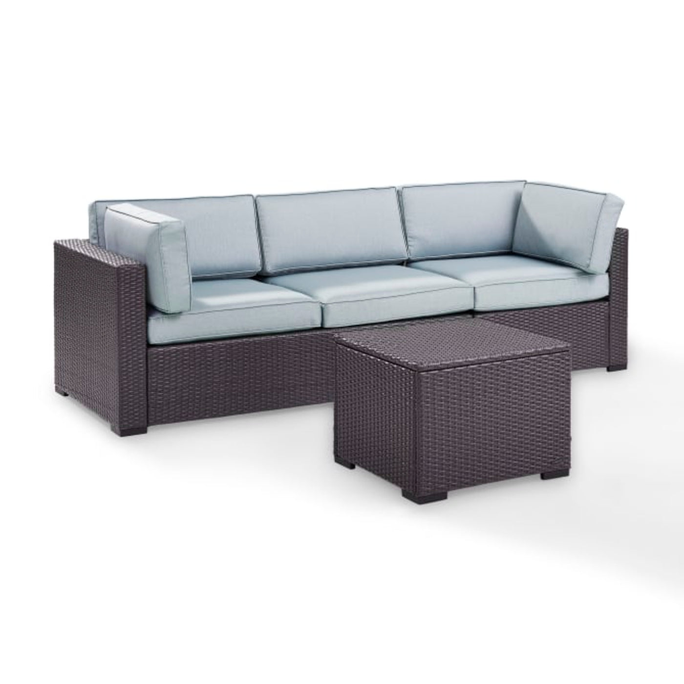 Crosley Biscayne 95.50 Inch 3pc Outdoor Wicker Sofa Set - KO70111BR