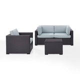 Crosley Biscayne 92.75 Inch 4pc Outdoor Wicker Conversation Set - KO70115BR