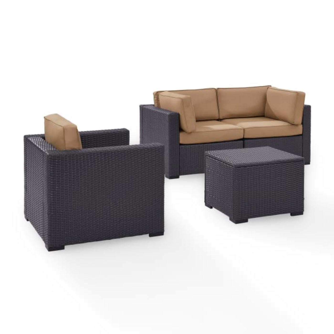 Crosley Biscayne 92.75 Inch 4pc Outdoor Wicker Conversation Set - KO70115BR