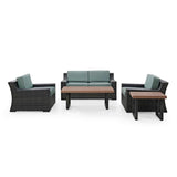 Crosley Beaufort 158 Inch 5pc Outdoor Wicker Conversation Set Mist - KO70123BR-MI