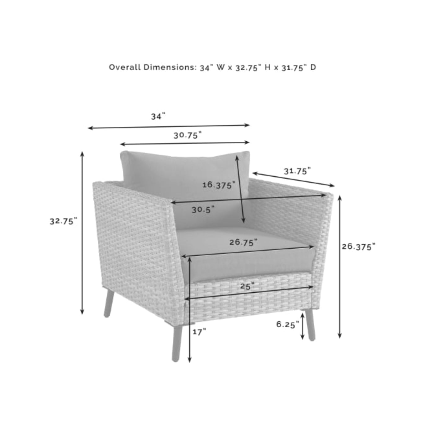 Crosley Richland 5pc Outdoor Wicker Conversation Set W/Fire Table Gray - KO70201GY-BK