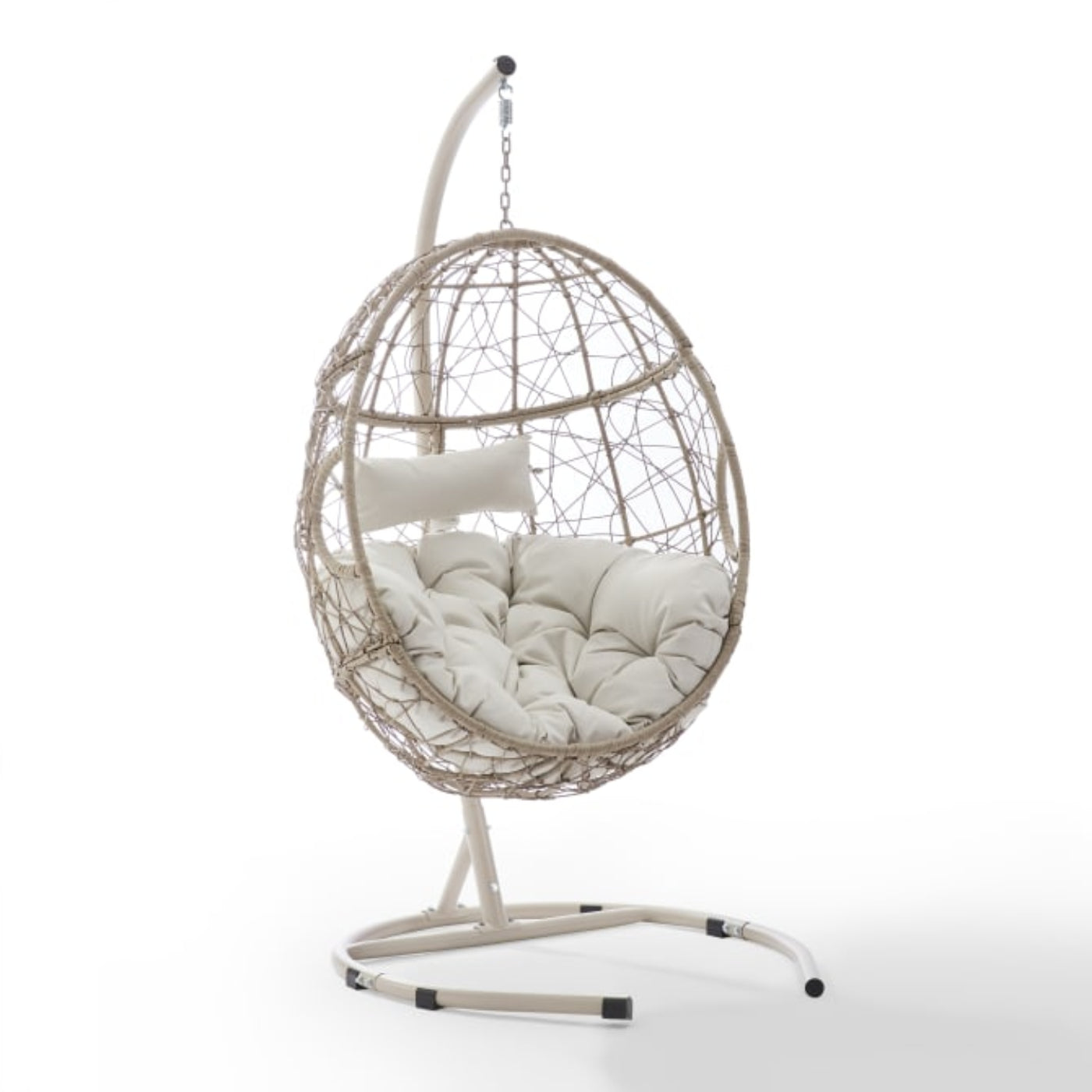 Crosley Cleo Indoor/Outdoor 42 Inch Wicker Hanging Egg Chair Sand - KO70230LB