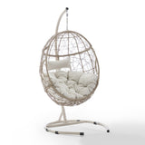 Crosley Cleo Indoor/Outdoor 42 Inch Wicker Hanging Egg Chair Sand - KO70230LB