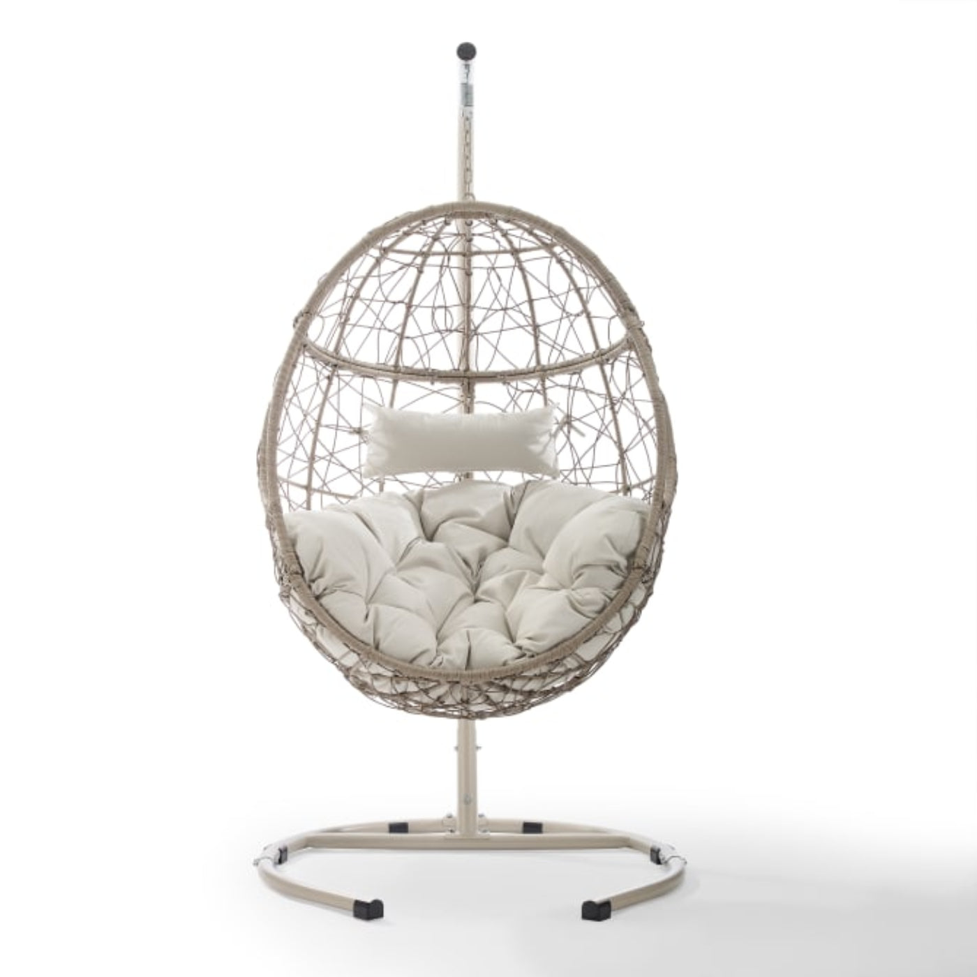 Crosley Cleo Indoor/Outdoor 42 Inch Wicker Hanging Egg Chair Sand - KO70230LB