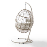 Crosley Cleo Indoor/Outdoor 42 Inch Wicker Hanging Egg Chair Sand - KO70230LB