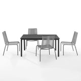 Crosley Fenton 5pc Outdoor Wicker/ Metal Dining Set Gray - KO70282MB-GY