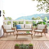 Crosley Landon 4pc Outdoor Conversation Set Oatmeal - KO70300LB