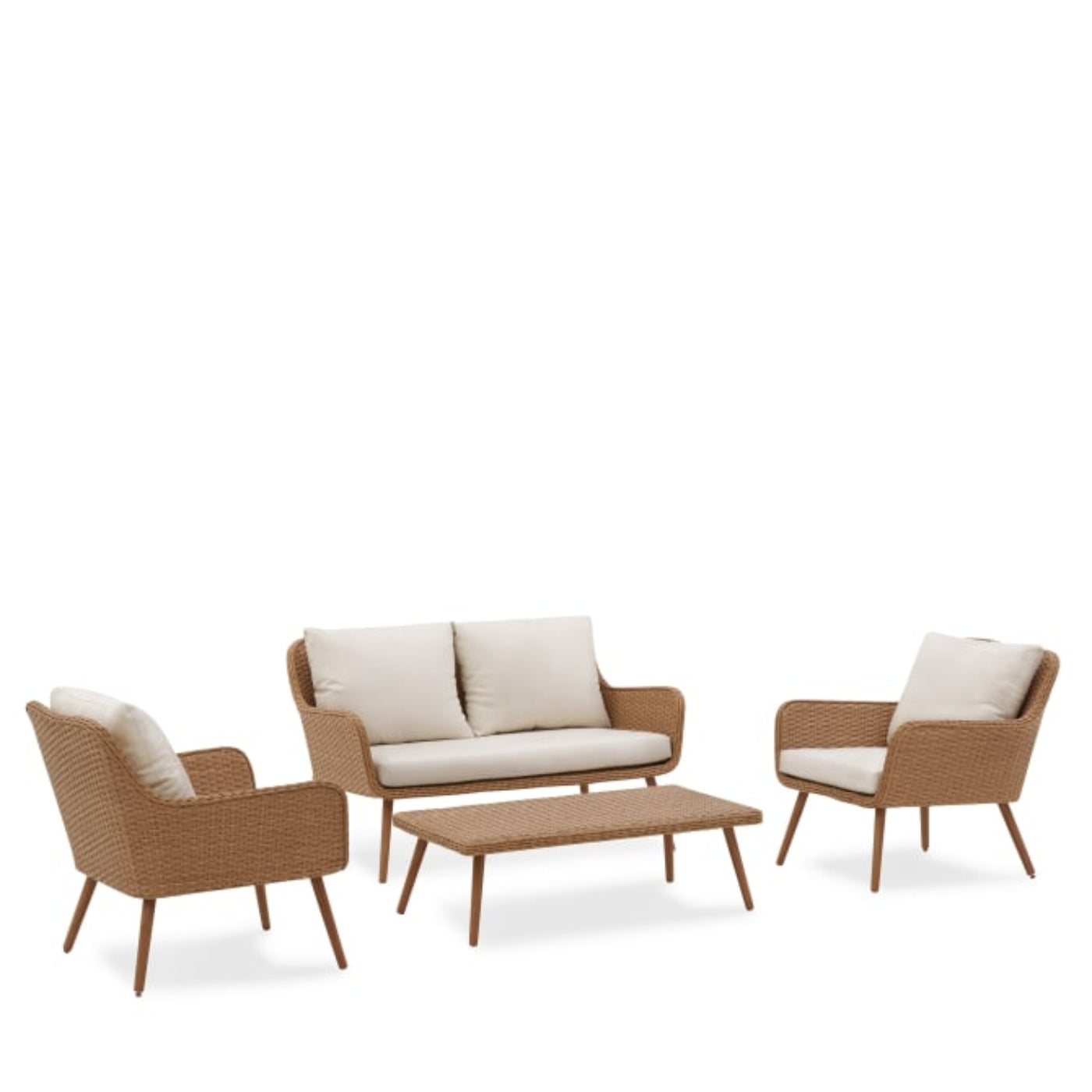 Crosley Landon 4pc Outdoor Conversation Set Oatmeal - KO70300LB