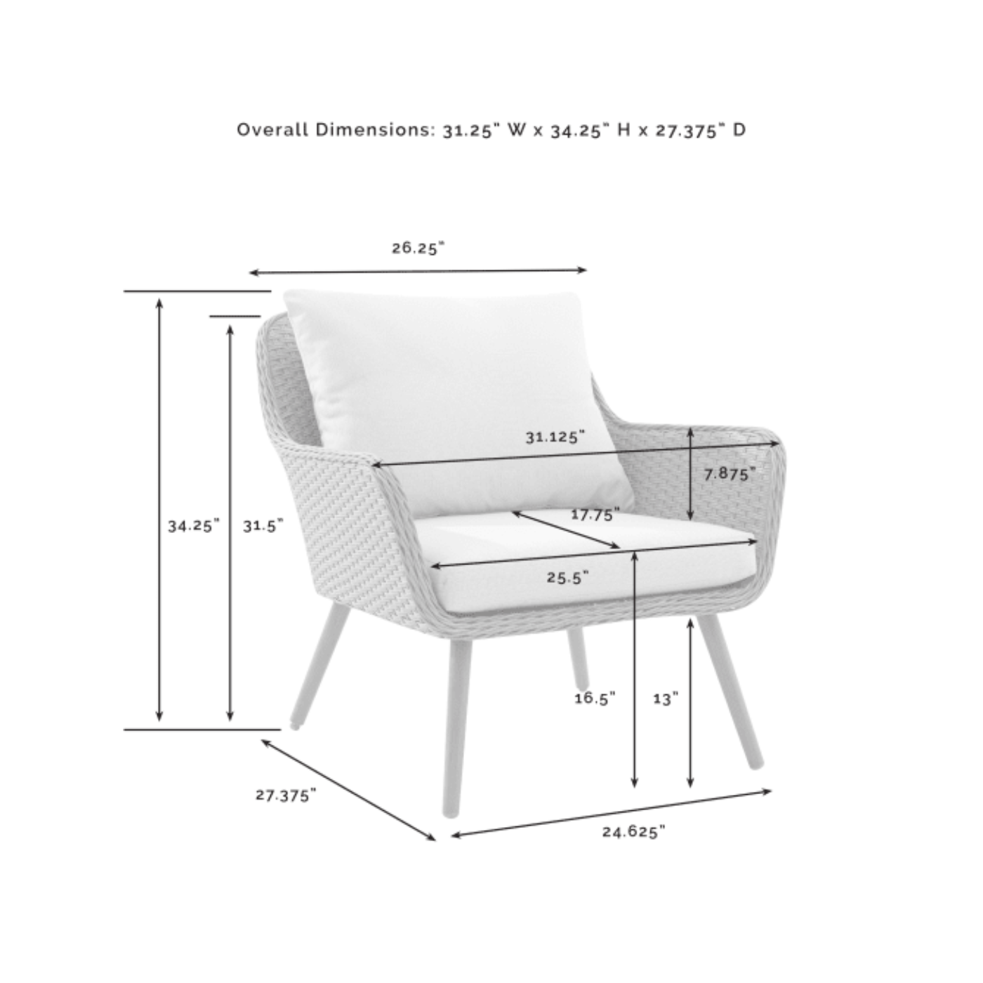 Crosley Landon 4pc Outdoor Conversation Set Oatmeal - KO70300LB