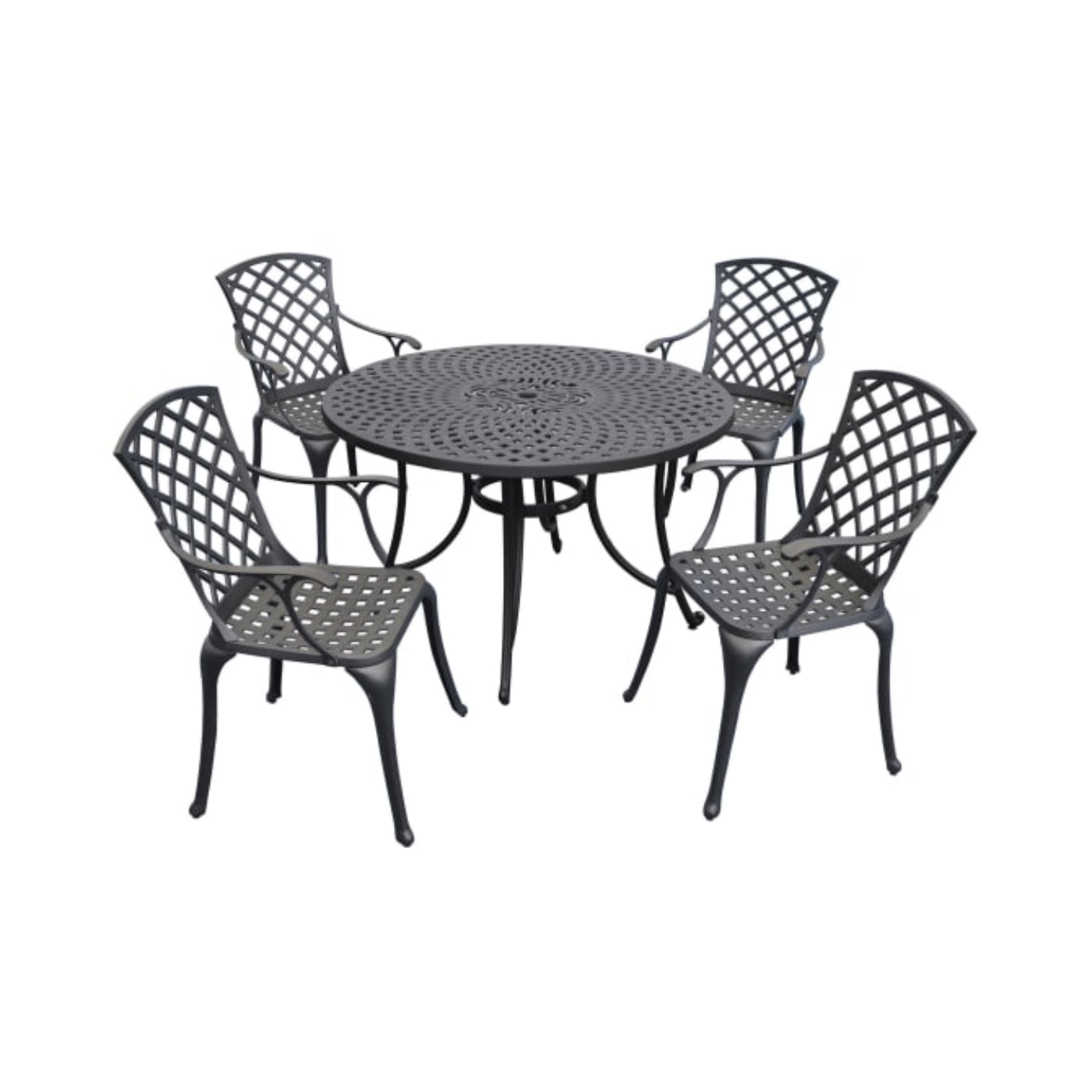 Crosley Sedona 46" 5pc Outdoor Dining Set Black - KOD6002BK