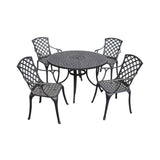 Crosley Sedona 46" 5pc Outdoor Dining Set Black - KOD6002BK