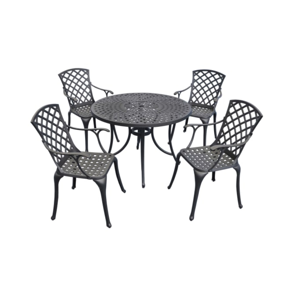 Crosley Sedona 42" 5pc Outdoor Dining Set Black - KOD6004BK