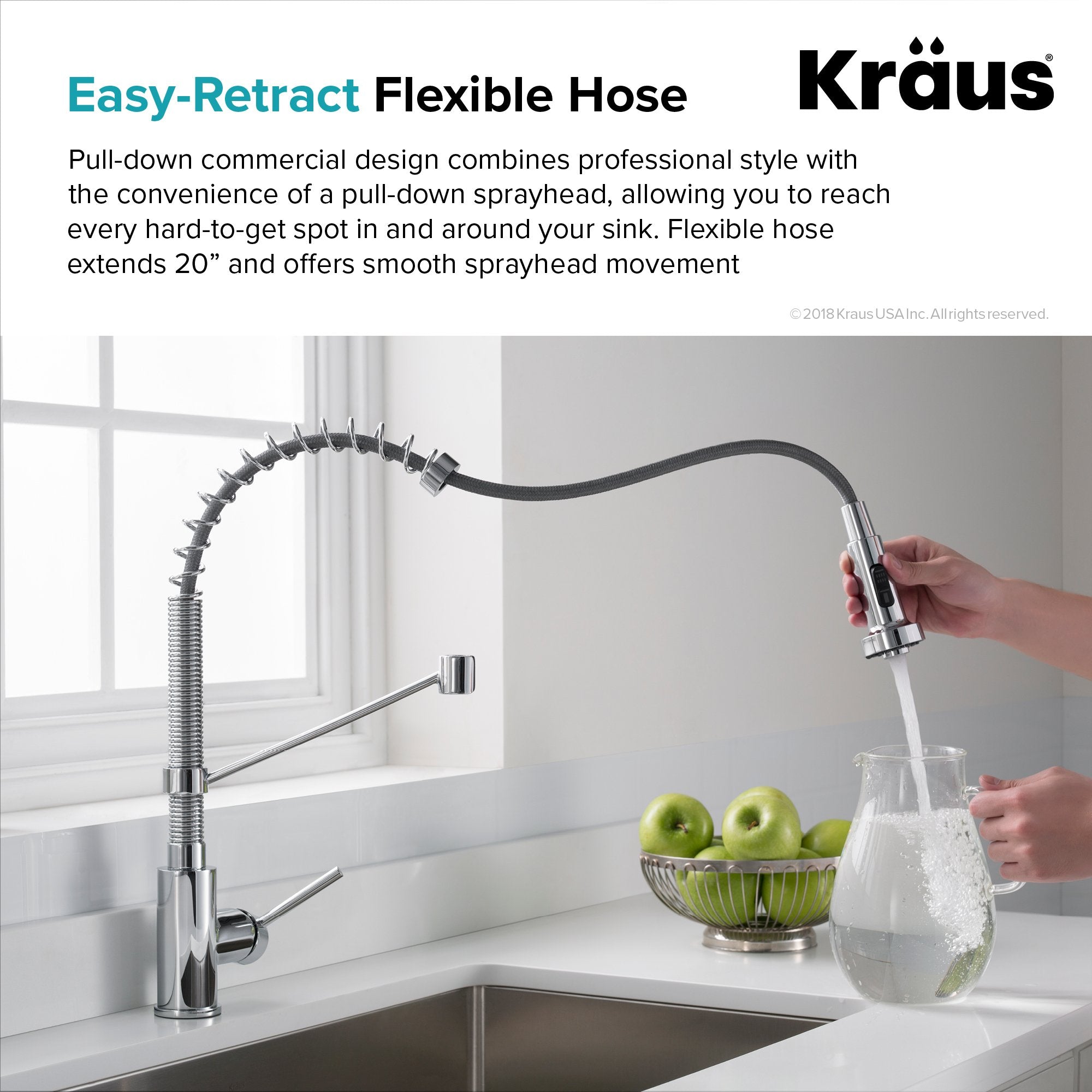 KRAUS 24" Stainless Steel Utility Sink and Kitchen Faucet - KHU24L-1610-53CH