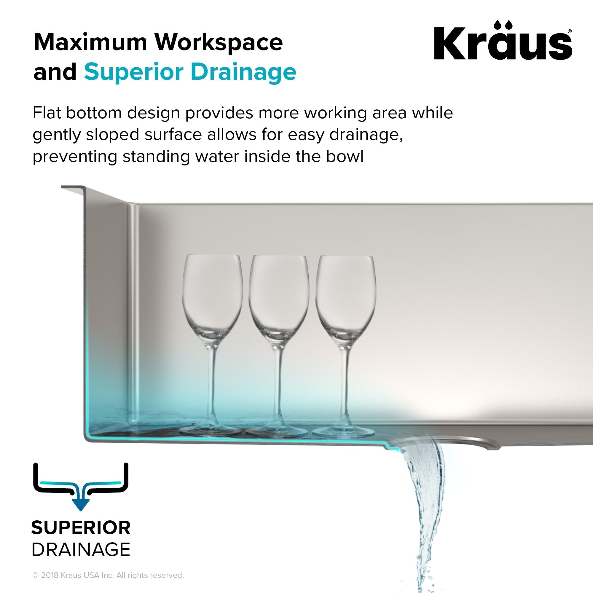 KRAUS 24" Stainless Steel Utility Sink and Kitchen Faucet - KHU24L-1610-53CH