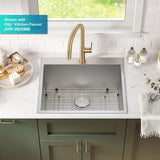 KRAUS 25" Drop-in 16 Gauge Stainless Steel Laundry Utility Sink - KHT301-25L
