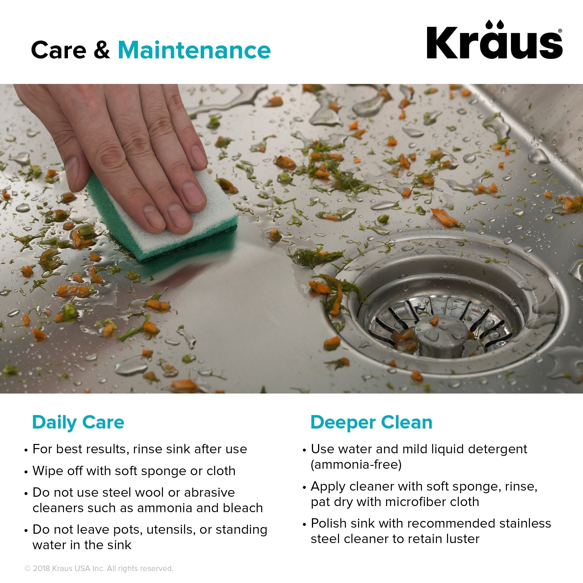 KRAUS 33" x 22" Pax Drop-In Topmount Zero-Radius Double Bowl Stainless Kitchen Sink - KP1TD33S-2