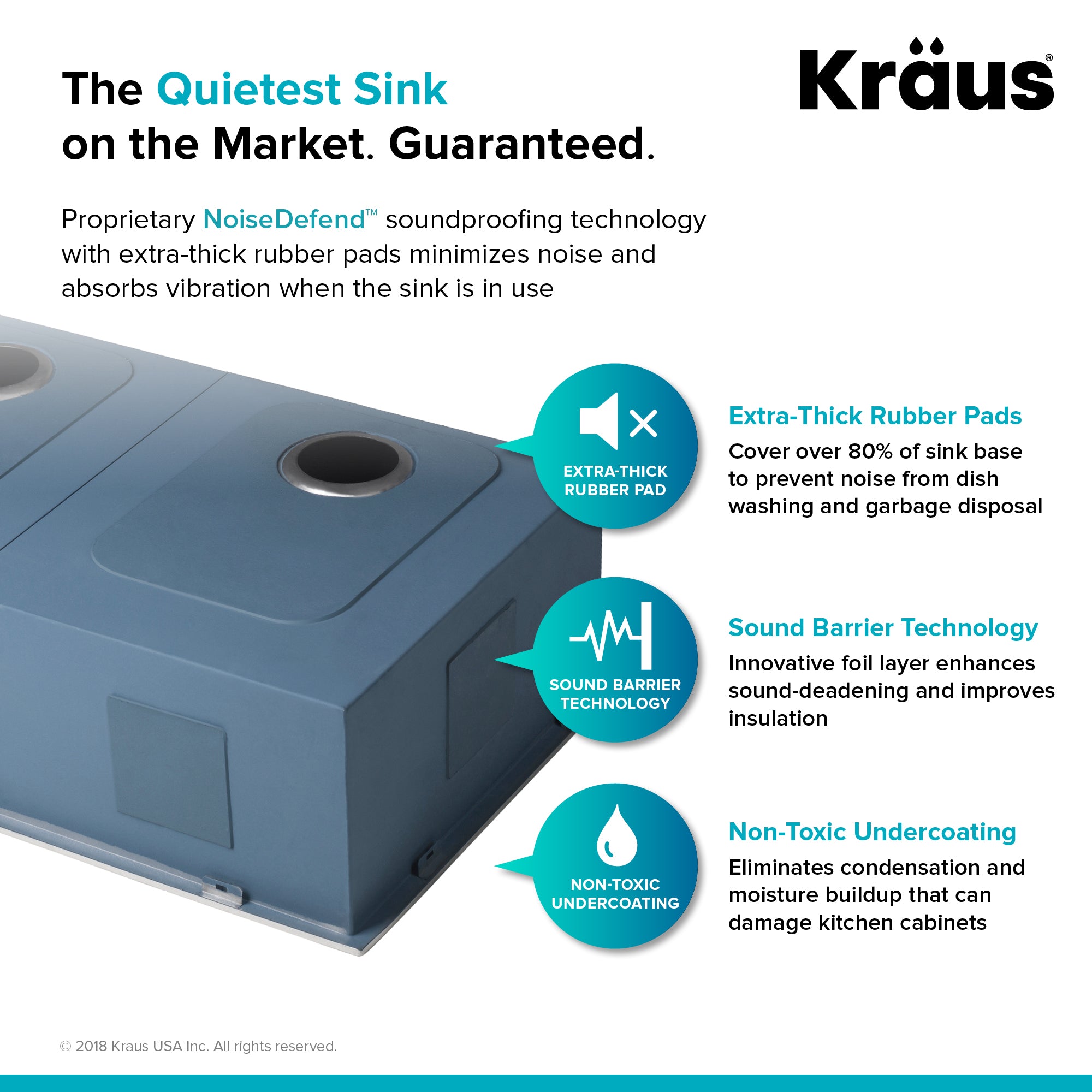 KRAUS 33" x 22" Pax Drop-In Topmount Zero-Radius Double Bowl Stainless Kitchen Sink - KP1TD33S-2