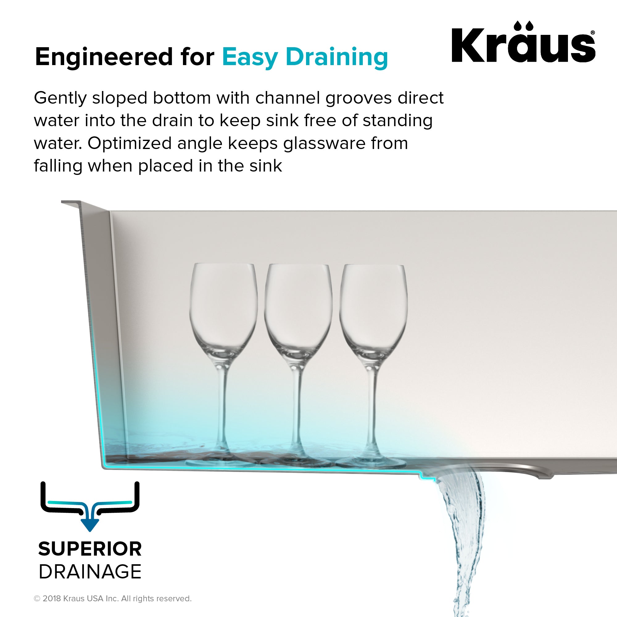 KRAUS 33" x 22" Pax Drop-In Topmount Zero-Radius Double Bowl Stainless Kitchen Sink - KP1TD33S-2