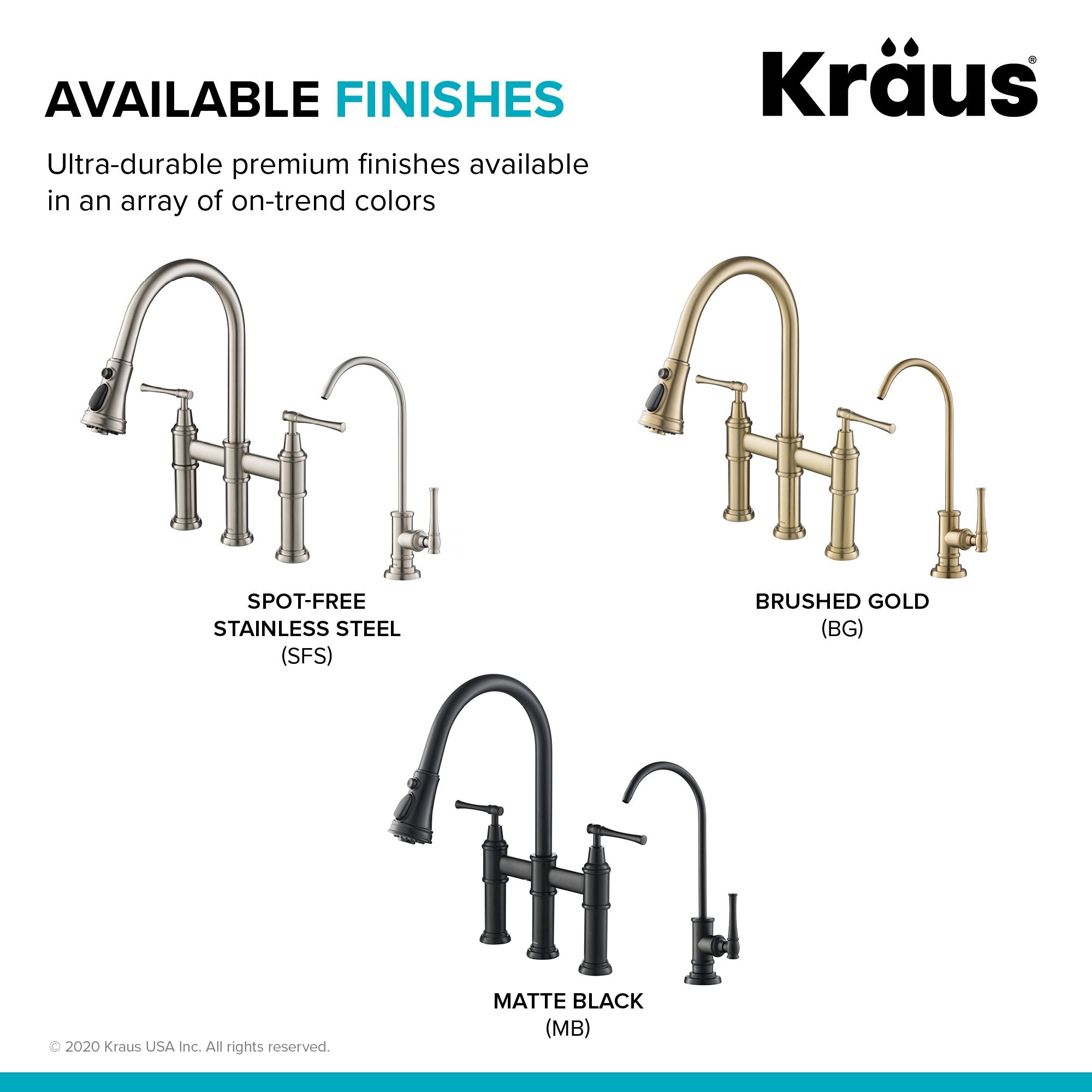 KRAUS Allyn Transitional Bridge Kitchen Faucet & Water Filter Faucet in Spot Free Stainless Steel - KPF-3121-FF-102SFS