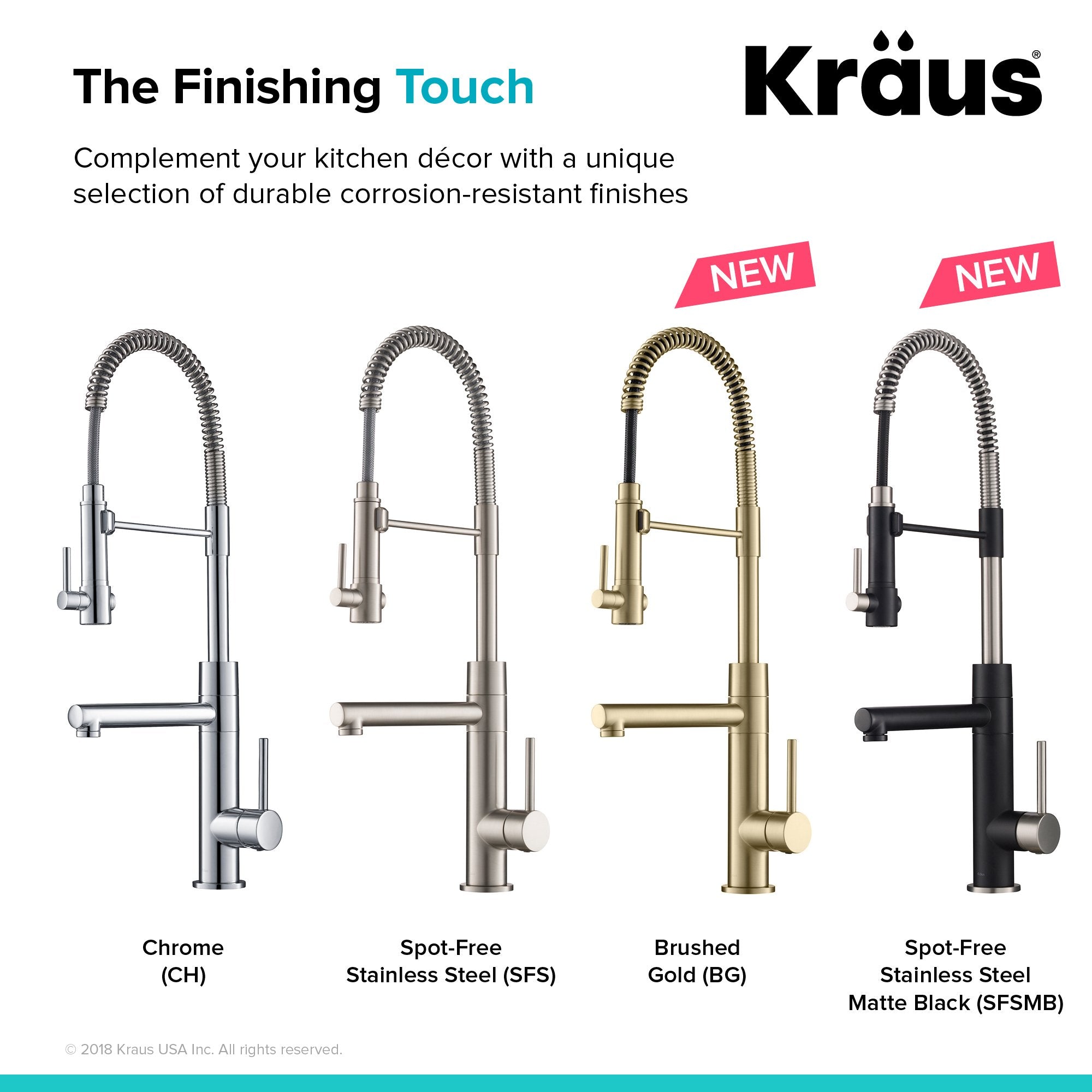 KRAUS Artec Pro 2-Function Commercial Style Pre-Rinse Kitchen Faucet in Brushed Gold - KPF-1603BG
