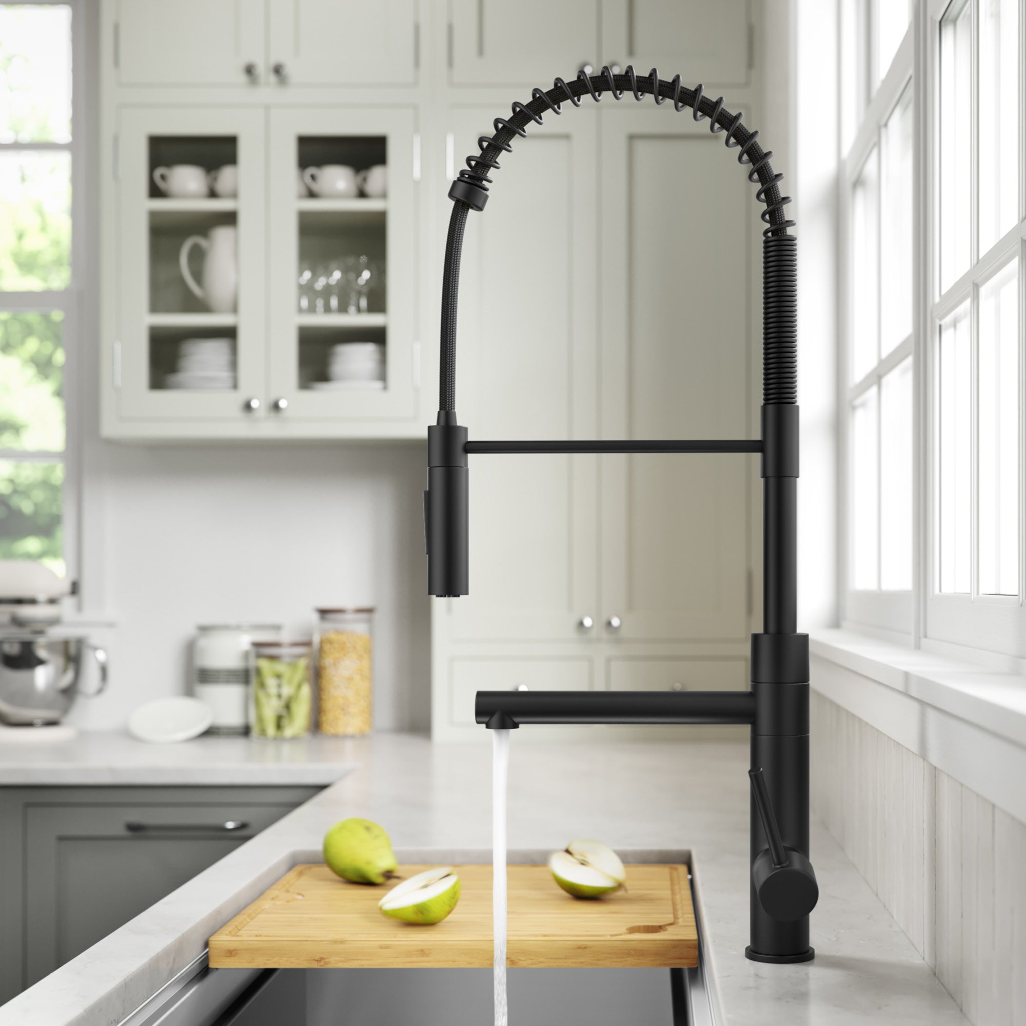KRAUS Artec Pro Commercial Style Single Handle Kitchen Faucet with Pot Filler in Matte Black - KPF-1604MB