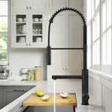 KRAUS Artec Pro Commercial Style Single Handle Kitchen Faucet with Pot Filler in Matte Black - KPF-1604MB