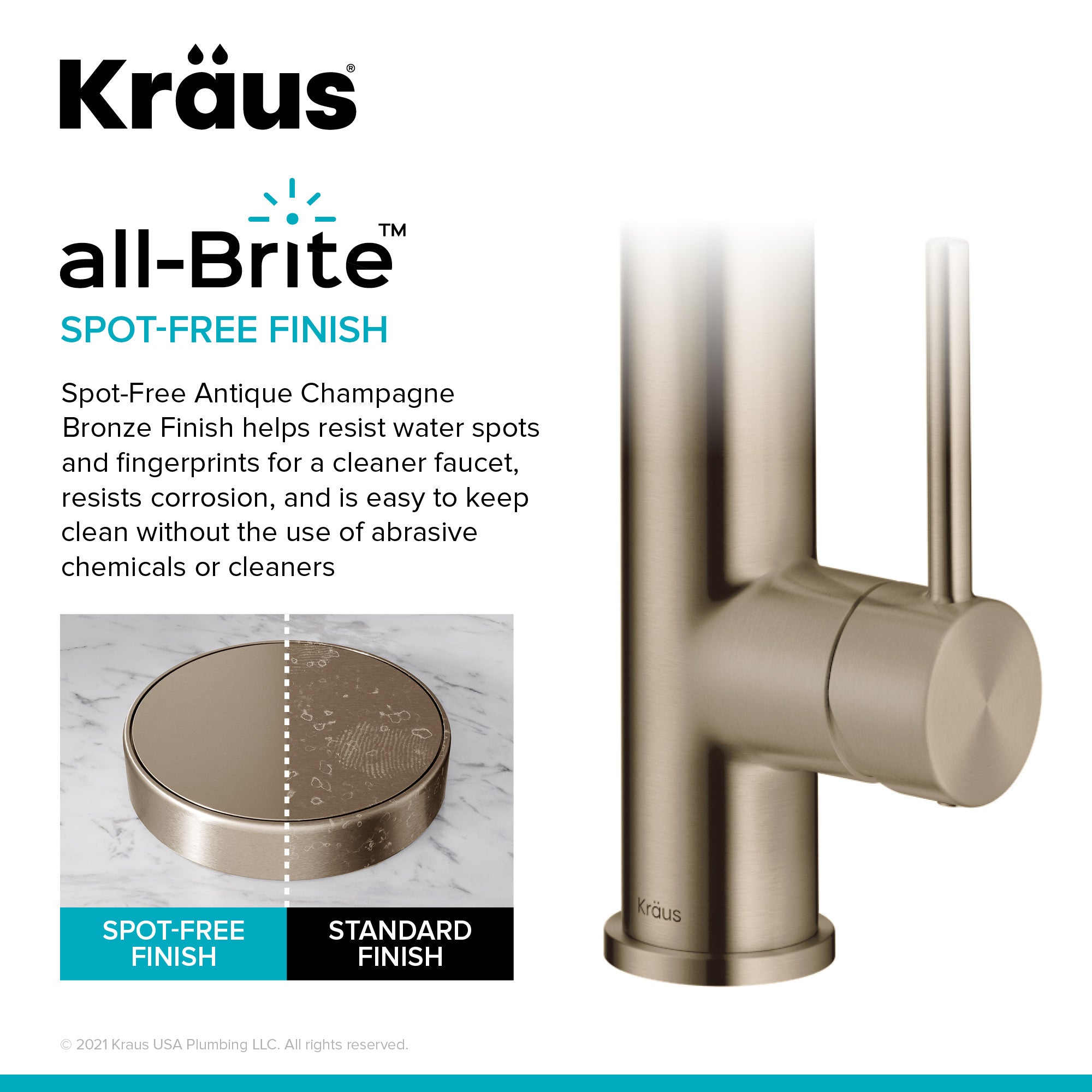 KRAUS Artec Pro Commercial Style Single Handle Kitchen Faucet with Pot Filler in Spot Free Antique Champagne Bronze