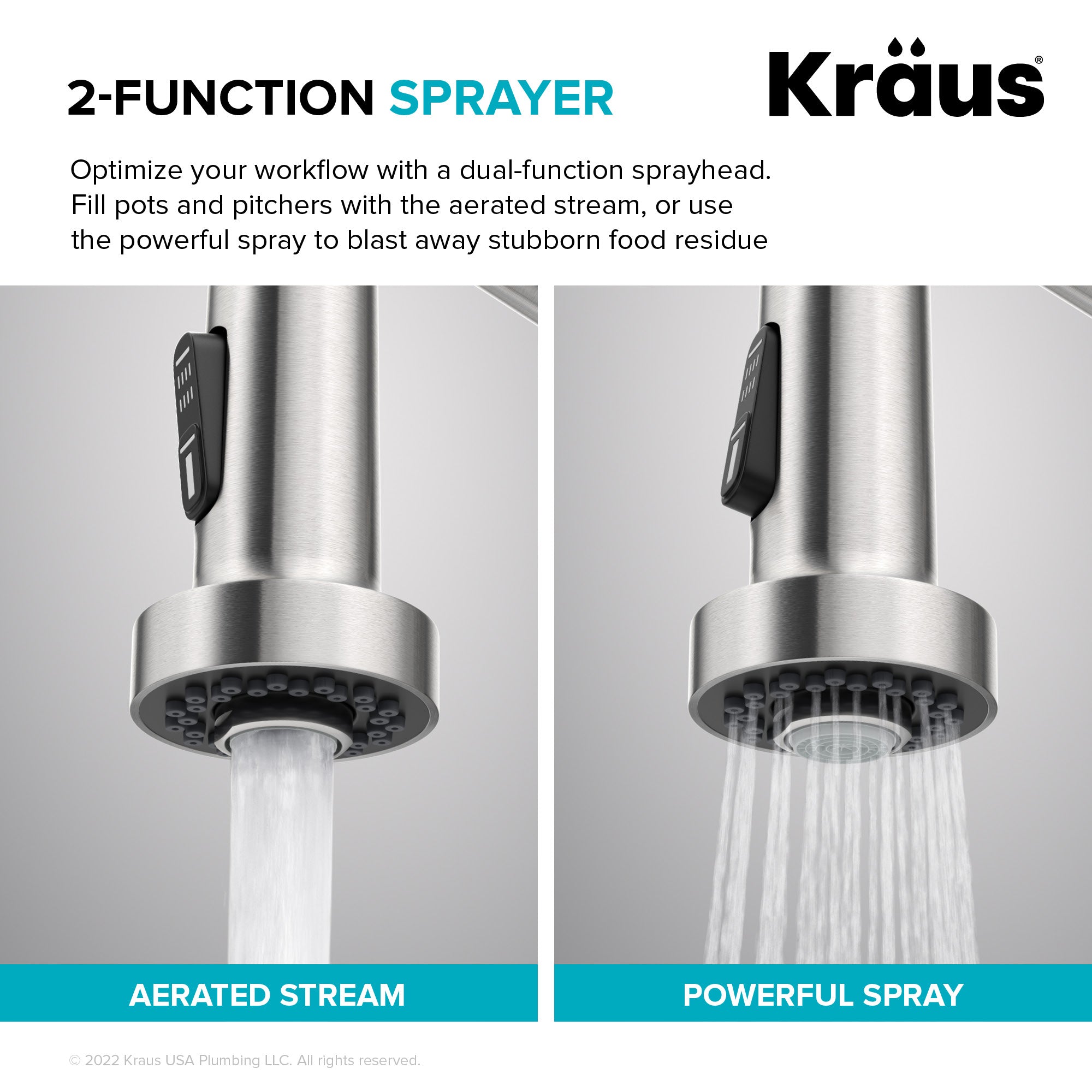 KRAUS Bolden Touchless Pull-Down Single Handle Faucet in Spot Free Antique Champagne Bronze - KSF-1610SFACB