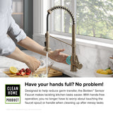 KRAUS Bolden Touchless Pull-Down Single Handle Faucet in Spot Free Antique Champagne Bronze - KSF-1610SFACB