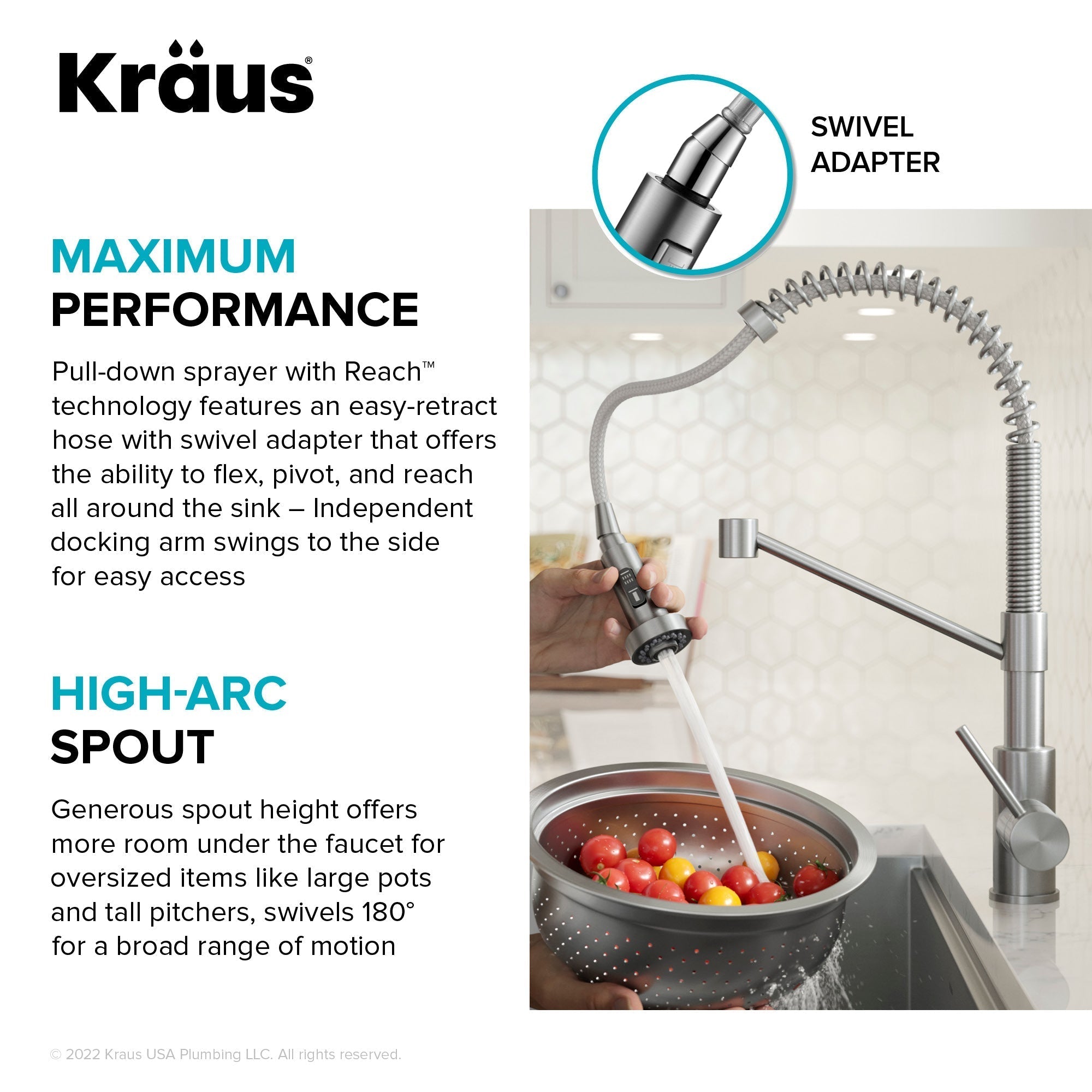 KRAUS Bolden Touchless Pull-Down Single Handle Faucet in Spot Free Antique Champagne Bronze - KSF-1610SFACB