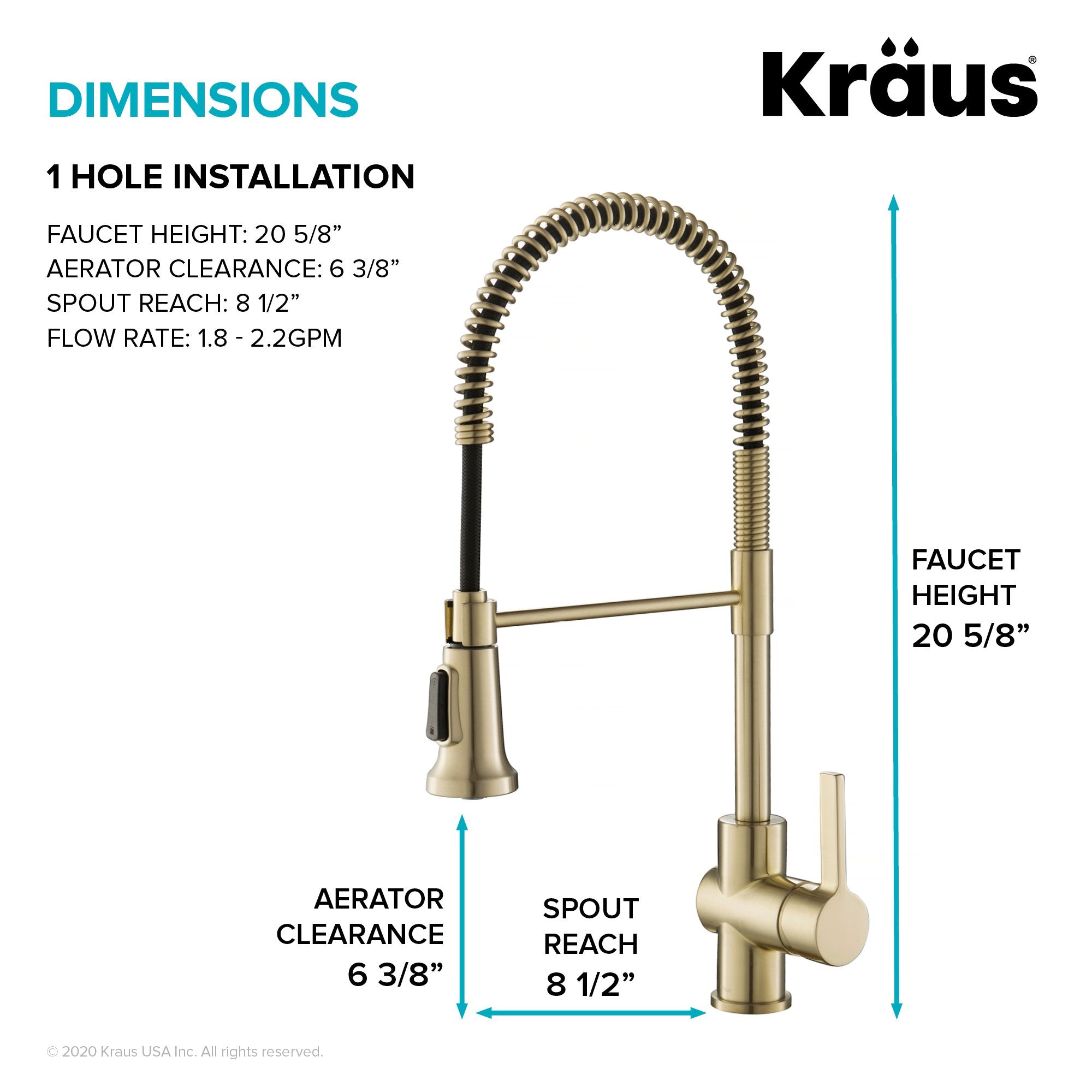 KRAUS Britt Commercial Style Kitchen Faucet and Purita Water Filter Faucet Combo in Spot Free Antique Champagne Bronze - KPF-1690-FF-100SFACB
