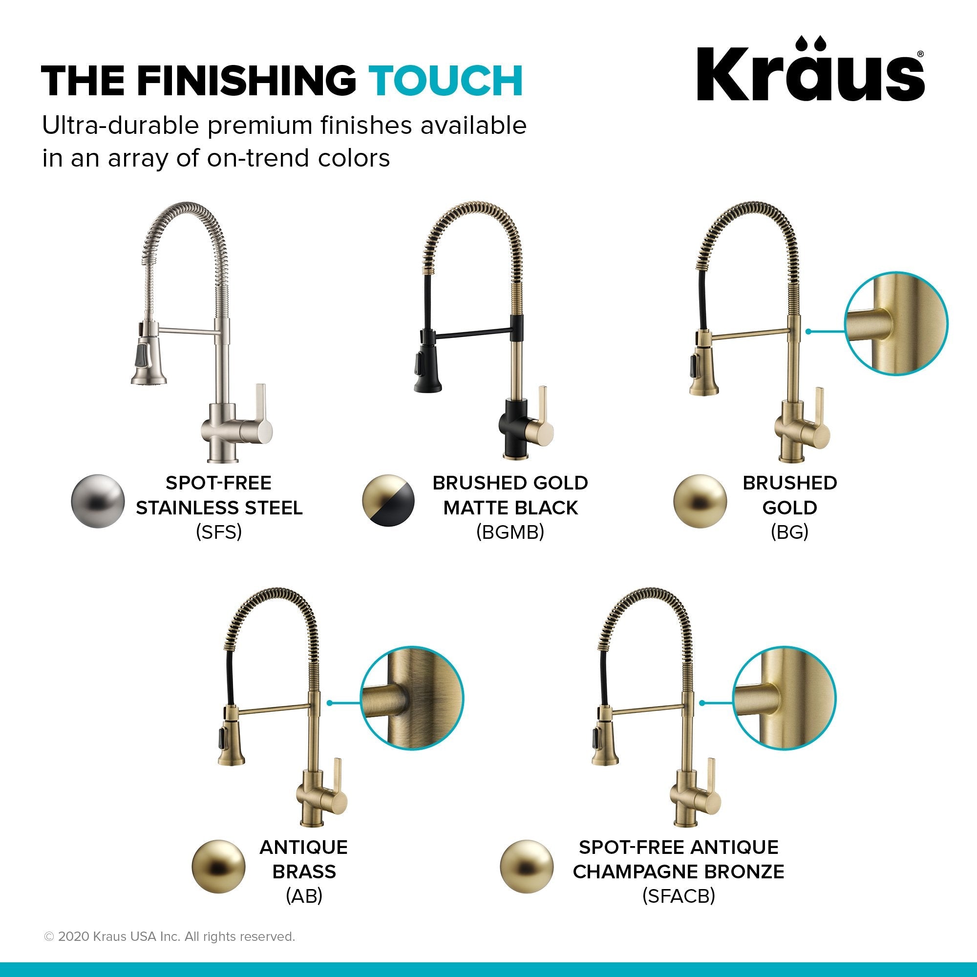 KRAUS Britt Commercial Style Kitchen Faucet in Spot Free Antique Champagne Bronze - KPF-1690SFACB