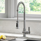 KRAUS Britt Commercial Style Kitchen Faucet with Integrated Water Filter Spout in Spot Free Stainless Steel - KFF-1691SFS