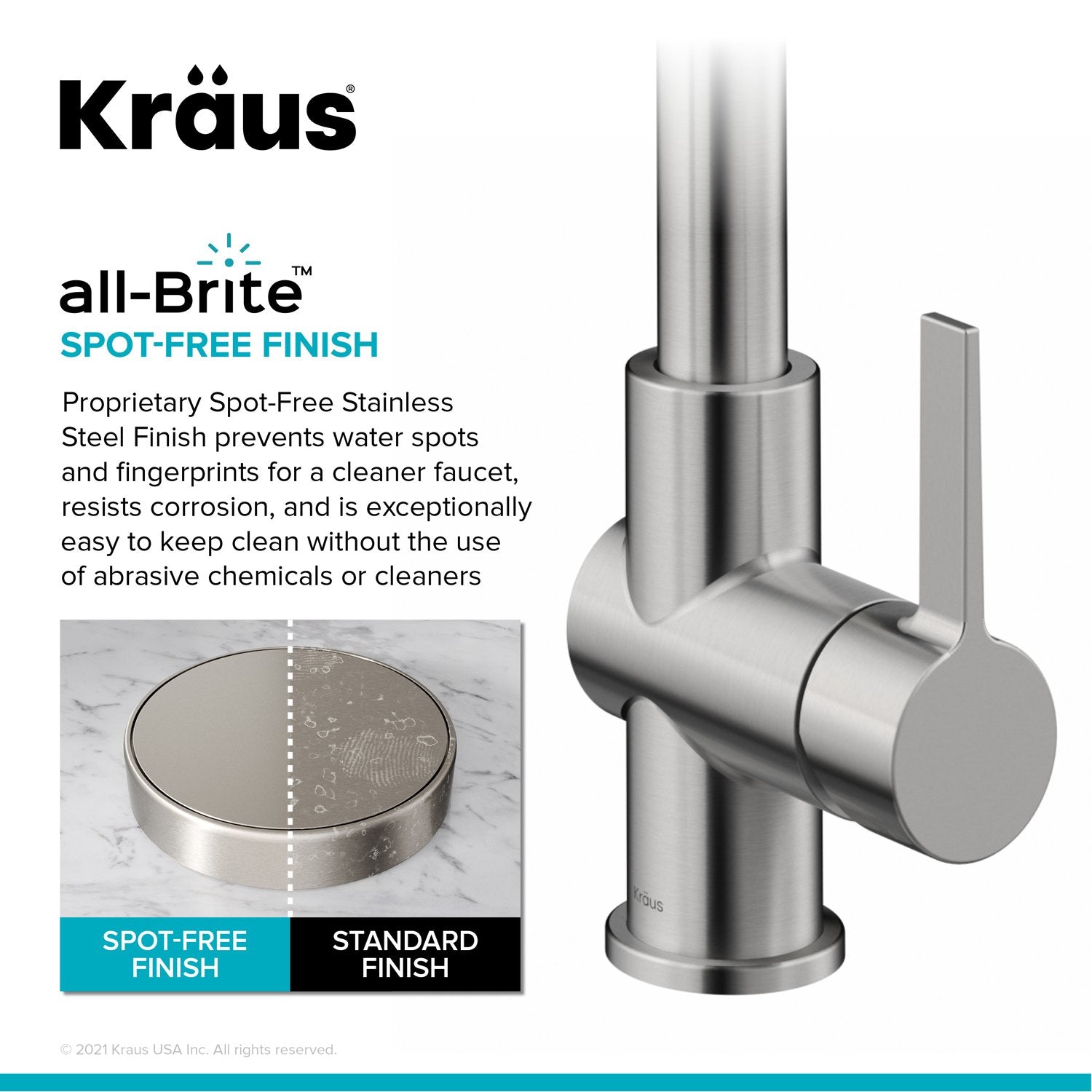 KRAUS Britt Commercial Style Kitchen Faucet with Integrated Water Filter Spout in Spot Free Stainless Steel - KFF-1691SFS