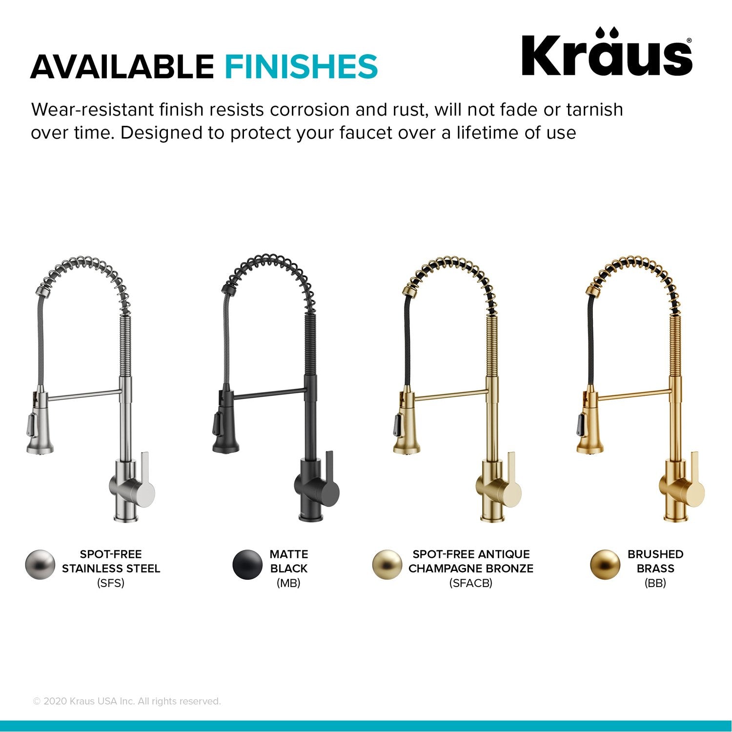 KRAUS Britt Commercial Style Pull-Down Single Handle Kitchen Faucet in Spot Free Antique Champagne Bronze -  KPF-1691SFACB