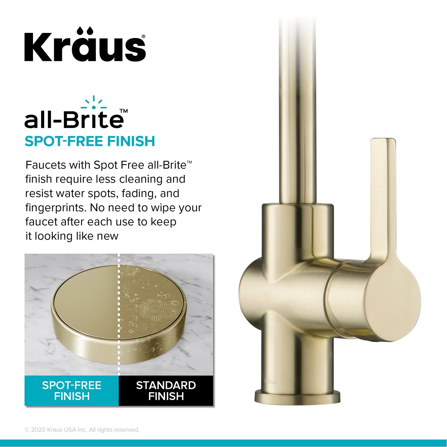 KRAUS Britt Commercial Style Pull-Down Single Handle Kitchen Faucet in Spot Free Antique Champagne Bronze -  KPF-1691SFACB