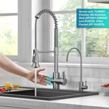 KRAUS Britt Touchless Pull-Down Single Handle Faucet in Spot Free Stainless Steel -  KSF-1691SFS