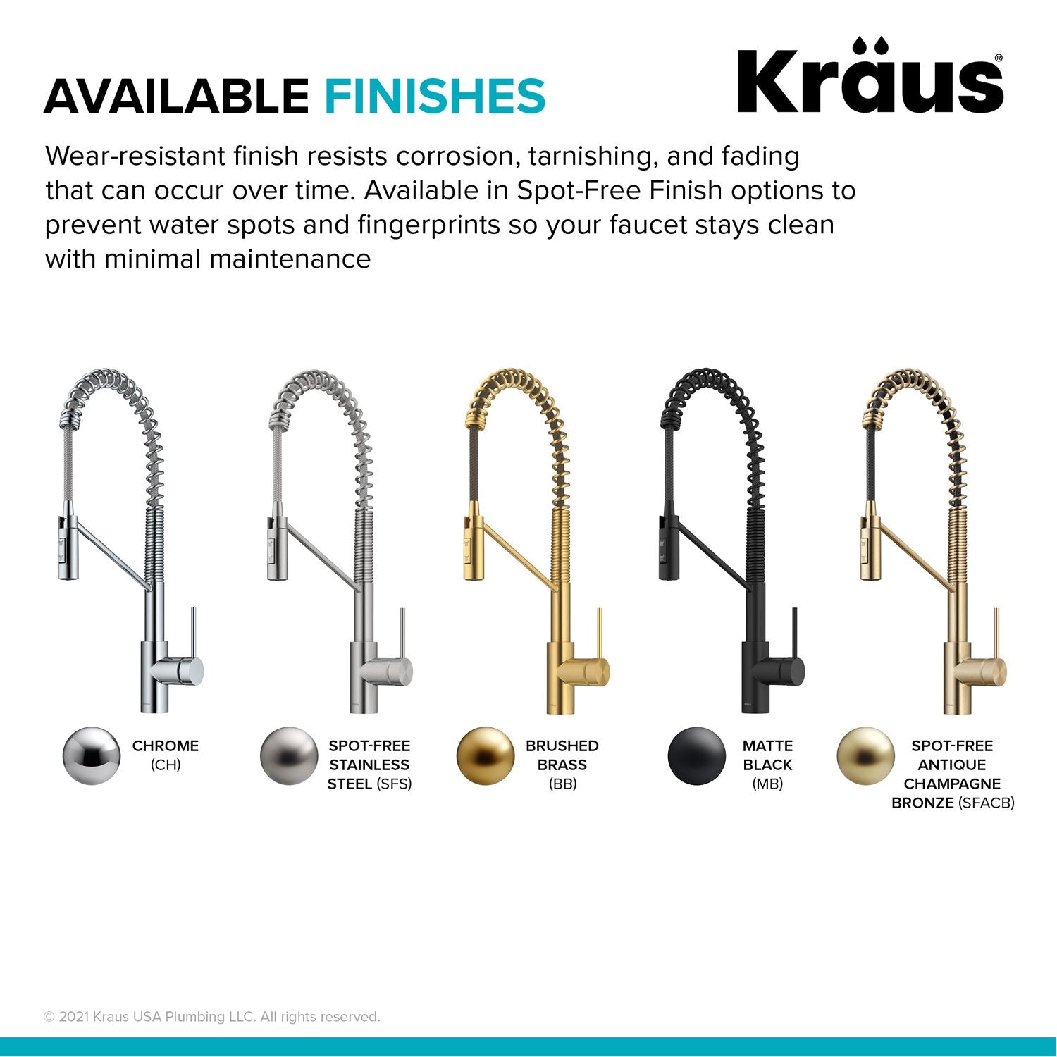KRAUS Commercial Pull Down Kitchen Faucet in Spot Free Antique Champagne Bronze - KPF-2631SFACB