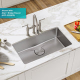 KRAUS Dex 33" Undermount 16 Gauge Stainless Steel Kitchen Sink with VersiDrain - KD1US33B