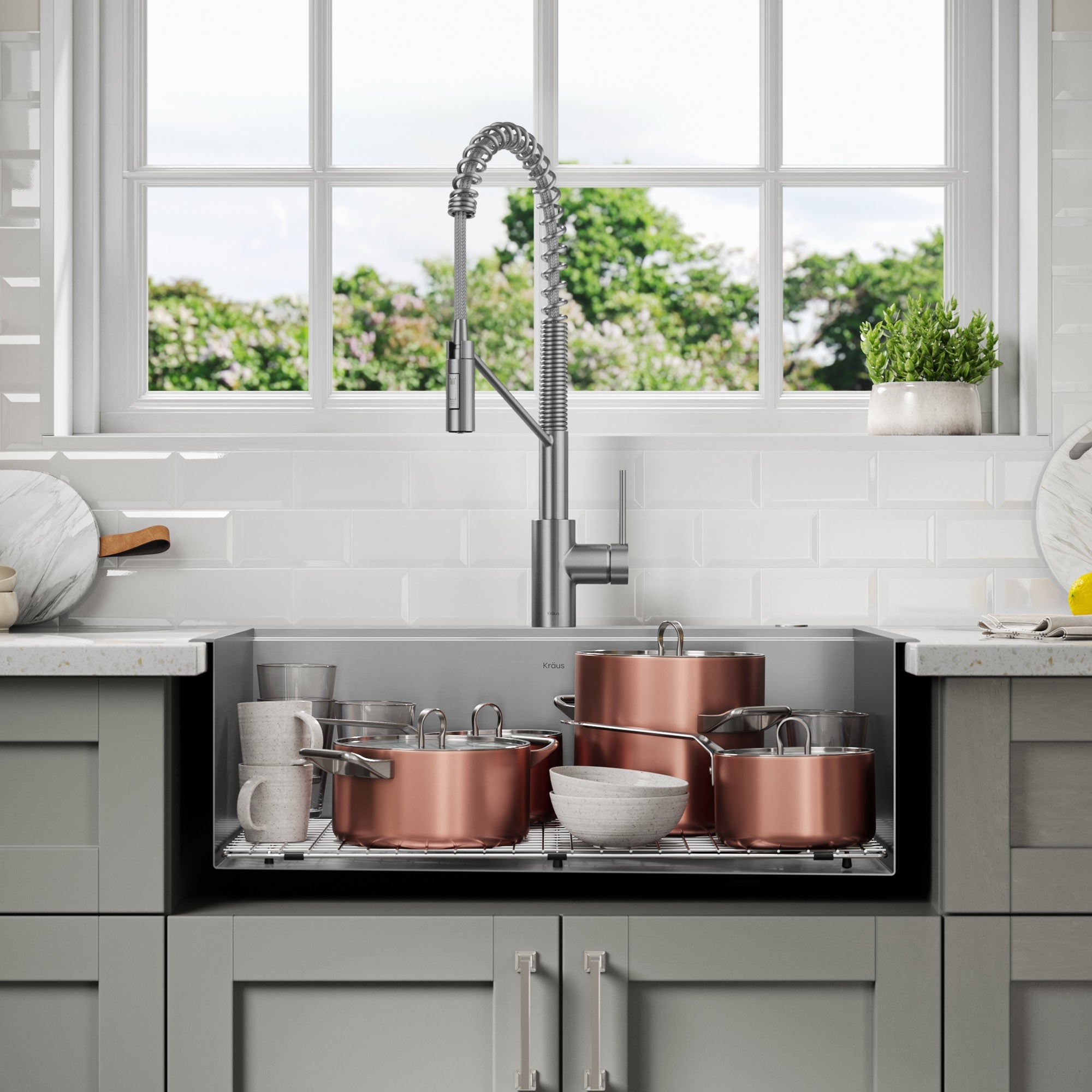 KRAUS Kore 28" Drop-In Workstation 16 Gauge Stainless Steel Single Bowl Kitchen Sink - KWT310-28