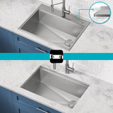 KRAUS Kore 28" Drop-In Workstation 16 Gauge Stainless Steel Single Bowl Kitchen Sink - KWT310-28