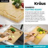 KRAUS Kore Workstation 27" Undermount 16 Gauge Single Bowl Kitchen Sink in PVD Gunmetal - KWU110-27-PGM